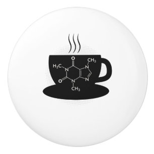 Pomo De Cerámica Molécula de cafeína química