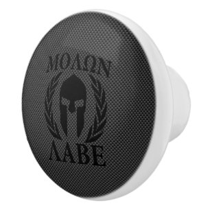 Pomo De Cerámica Molon Labe Guirnaldas de guerrero espartano Estilo