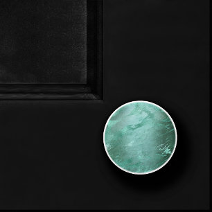Pomo De Cerámica Molten Jade Mármol de lujo verde esmeralda