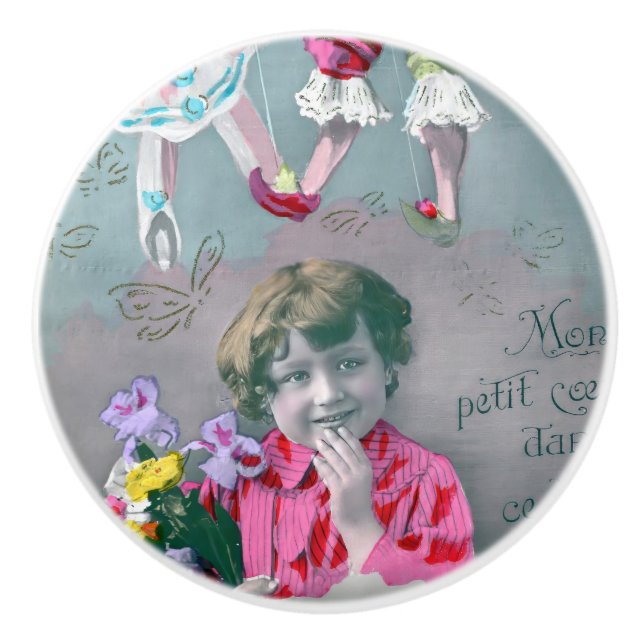 Pomo De Cerámica Mon petite coeur dans ce baiser (Anverso)