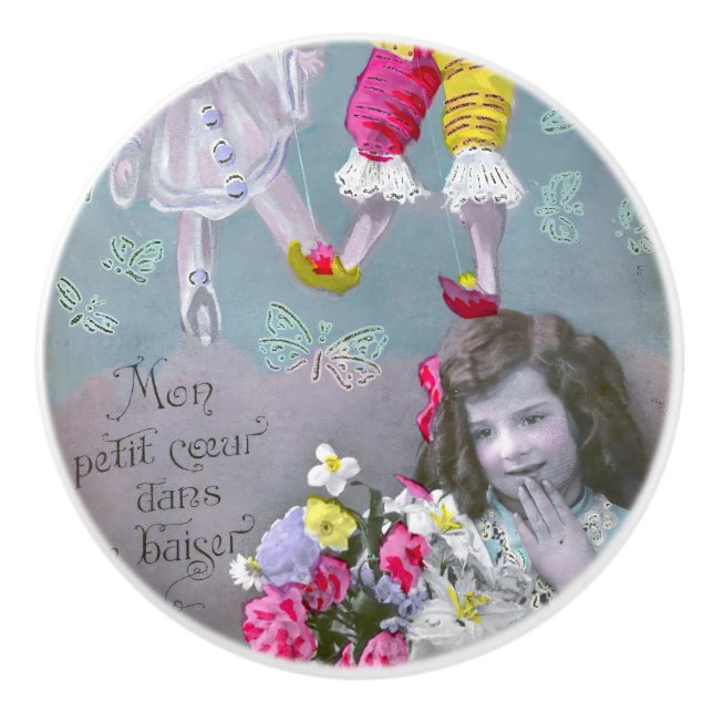 Pomo De Cerámica Mon petite coeur dans ce baiser 2 (Anverso)