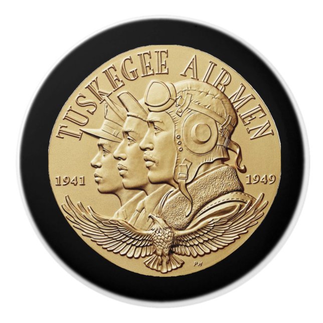 POMO DE CERÁMICA MONEDA DE LOS AVIADORES DE TUSKEGEE (Anverso)