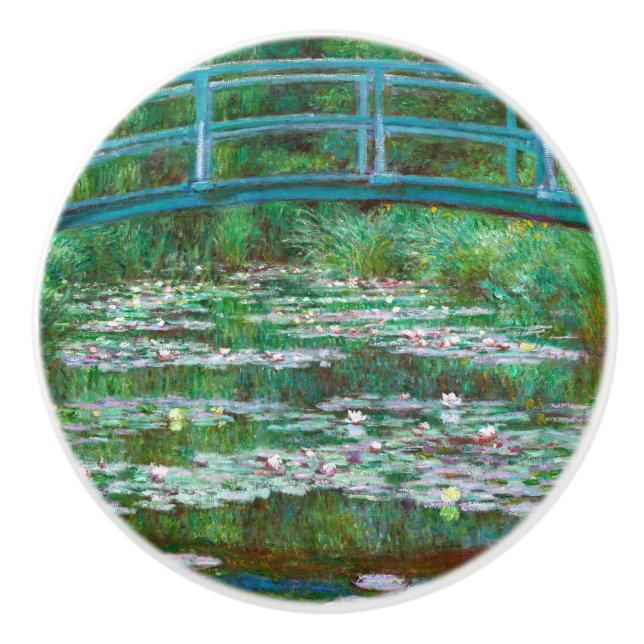 Pomo De Cerámica Monet El Bella Artes Japonés De Footbridge (Anverso)