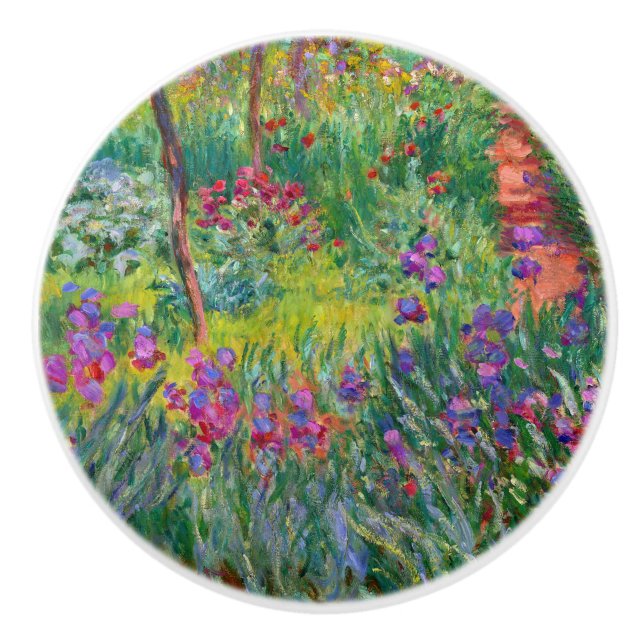 Pomo De Cerámica Monet "The Iris Garden at Giverny" (Anverso)