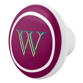 Pomo De Cerámica Monogram Personalized Drawer Handles Pulls Knobs 