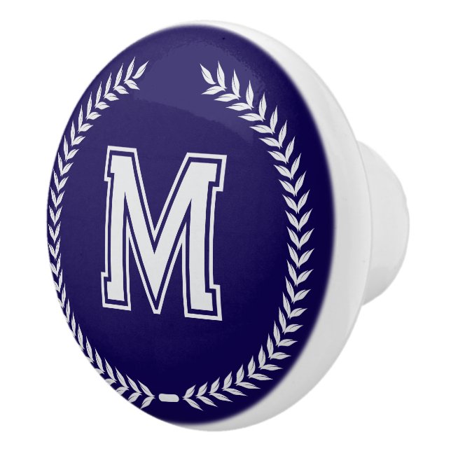 Pomo De Cerámica Monogram Personalized Drawer Handles Pulls Knobs  (Derecha)