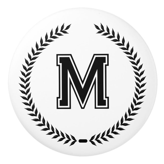 Pomo De Cerámica Monogram Personalized Drawer Handles Pulls Knobs  (Anverso)