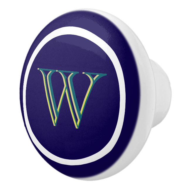 Pomo De Cerámica Monogram Personalized Drawer Handles Pulls Knobs  (Derecha)