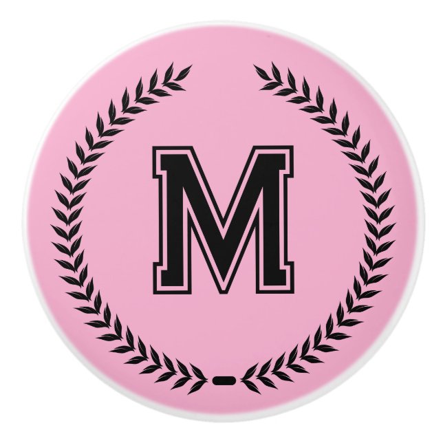 Pomo De Cerámica Monogram Personalized Drawer Handles Pulls Knobs  (Anverso)