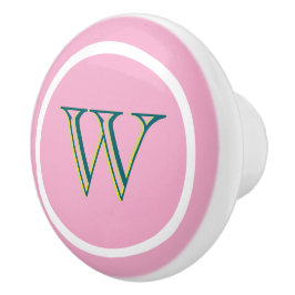 Pomo De Cerámica Monogram Personalized Drawer Handles Pulls Knobs 