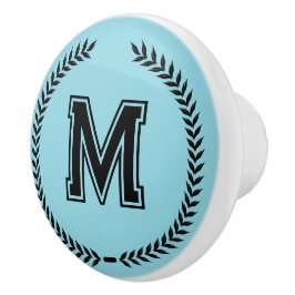 Pomo De Cerámica Monogram Personalized Drawer Handles Pulls Knobs 