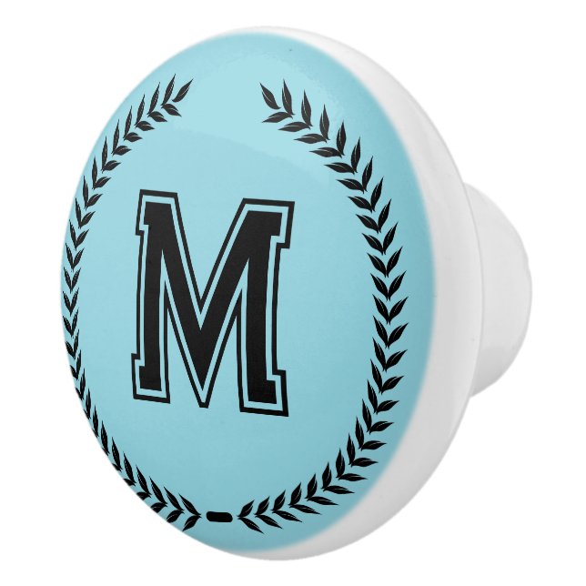 Pomo De Cerámica Monogram Personalized Drawer Handles Pulls Knobs  (Derecha)