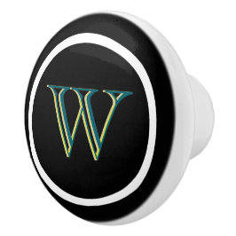 Pomo De Cerámica Monogram Personalized Drawer Handles Pulls Knobs 