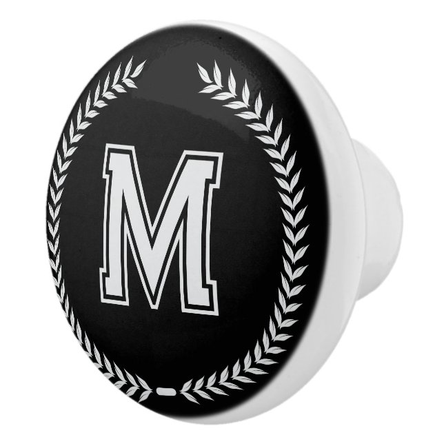 Pomo De Cerámica Monogram Personalized Drawer Handles Pulls Knobs  (Derecha)