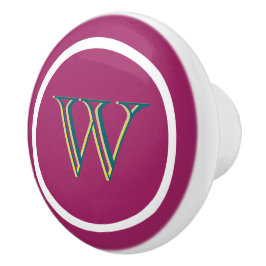 Pomo De Cerámica Monogram Personalized Drawer Handles Pulls Knobs 