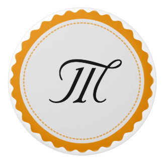 Pomo De Cerámica Monograma moderno personalizado #5