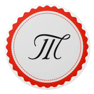 Pomo De Cerámica Monograma moderno personalizado #6