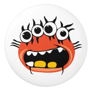 Pomo De Cerámica Monster Alien