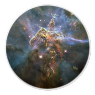 Pomo De Cerámica Montaña mística en el espacio hubble de la nebulos
