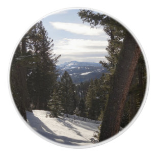 Pomo De Cerámica Montañas Madison en invierno en Montana