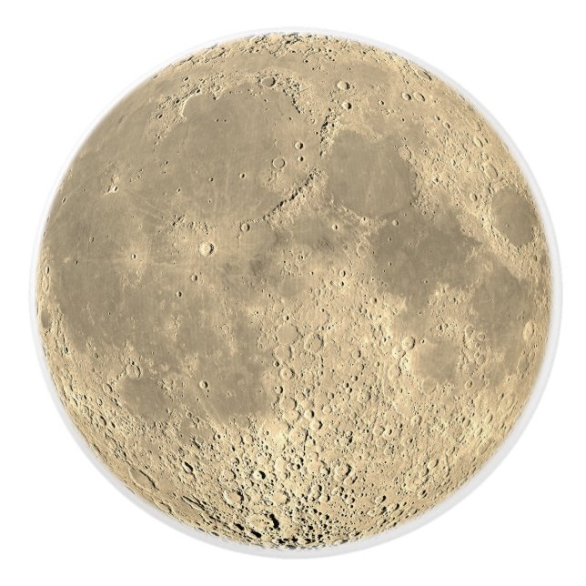 Pomo De Cerámica Moon Drawer Pull Dresser Cubierta del armario (Anverso)