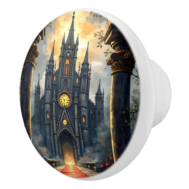 Pomo De Cerámica Moonlit Aisle of Eternal Vows –Gothic Wedding Gate (Derecha)