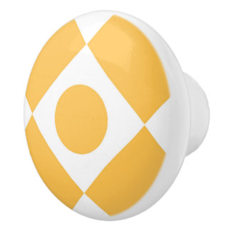 Pomo De Cerámica Mostaza de Mod Retro 60