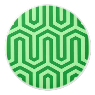 Pomo De Cerámica Motif egipcio Deco - verde jade