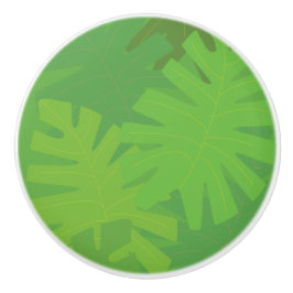 Pomo De Cerámica Motismo de la hoja de jungla