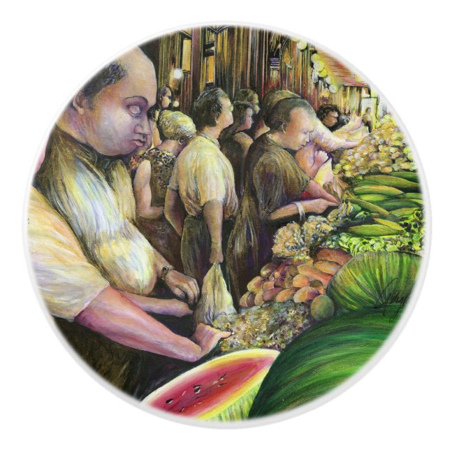 Pomo De Cerámica Muchos hombres, muchos melones, Budapest (Anverso)