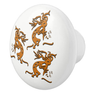 Pomo De Cerámica Músicos del baile de Kokopelli