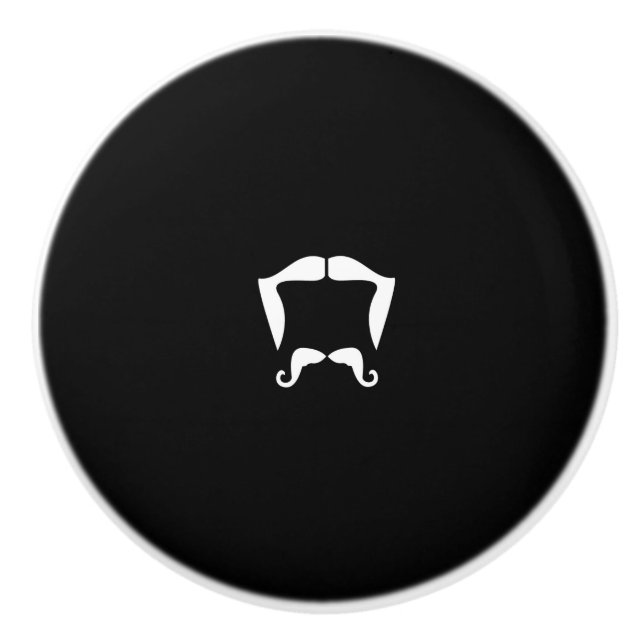 Pomo De Cerámica Mustache Ceramic Knob (Anverso)