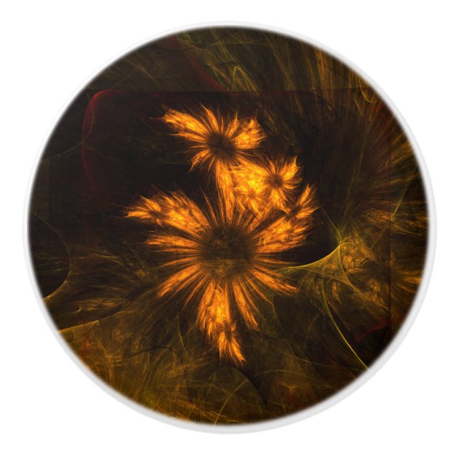 Pomo De Cerámica Mystique Garden Resumen Arte (Anverso)