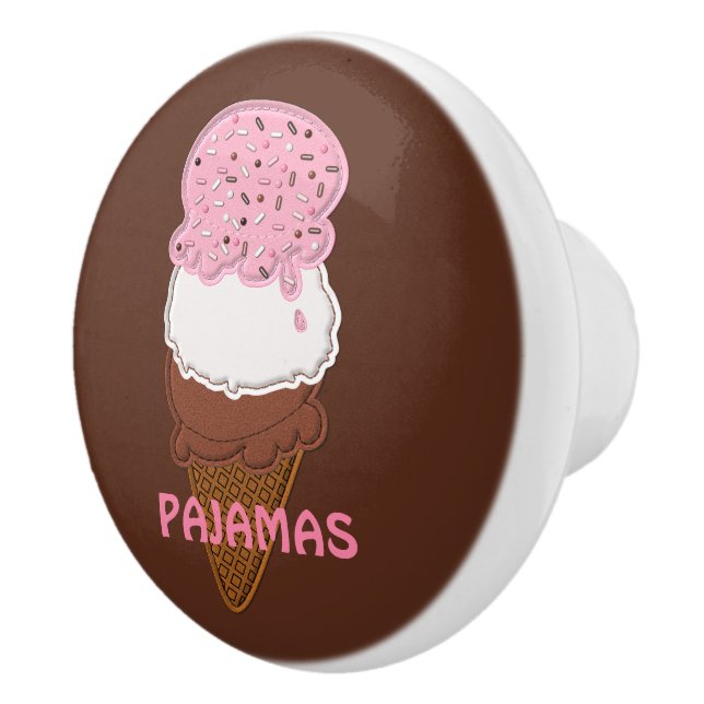 Pomo De Cerámica Napolitano-Hielo-Crema-Cones-2-PUNTO (Derecha)