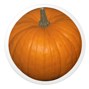Pomo De Cerámica Naranja Caída Realista Halloween Calabaza Foto de 