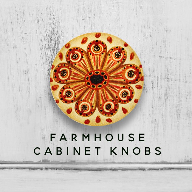 Pomo De Cerámica Naranja de la cosecha Ilustracion del Tunicado Mar (Vintage Orange Yellow Marine Tunicate Illustration Ceramic Knob)