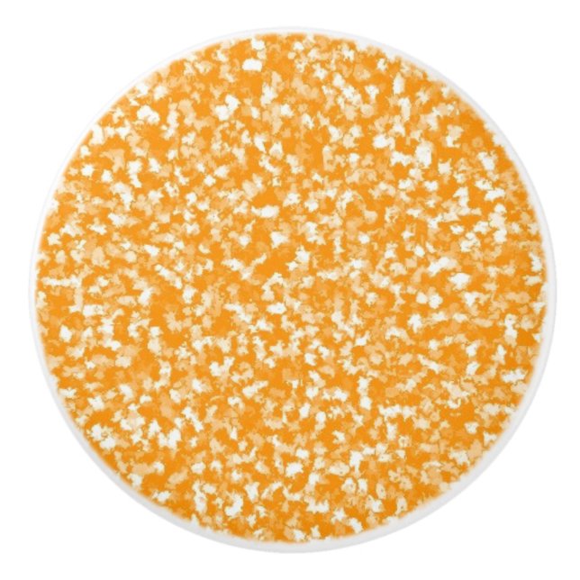 Pomo De Cerámica Naranja Muebles de cerámica Gabinete Knob (Anverso)