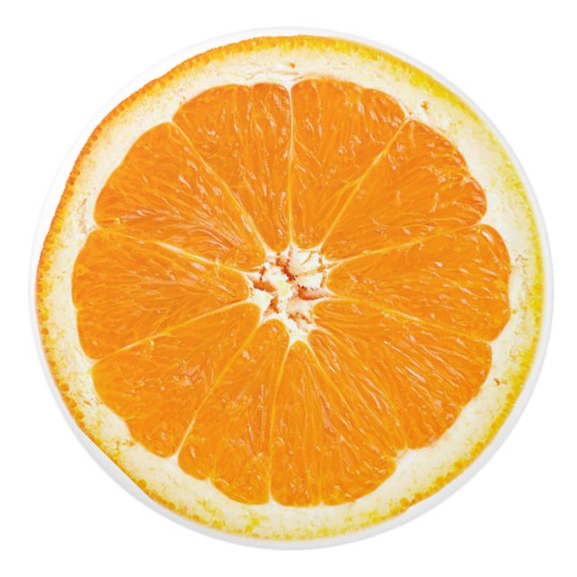 Pomo De Cerámica Naranja Slice (Anverso)