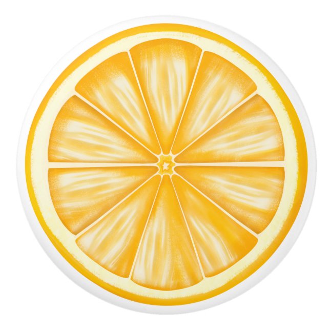 Pomo De Cerámica Naranja Slice Citrus Costa Amalfi (Anverso)