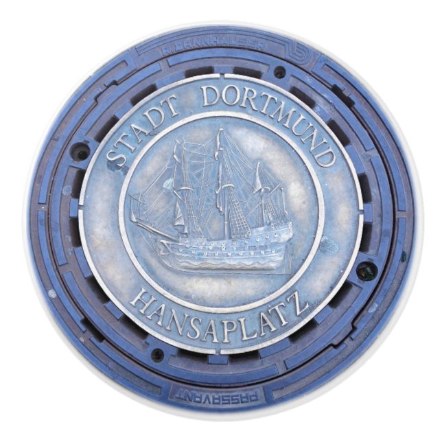 Pomo De Cerámica Nautical manhole cover germen (Anverso)