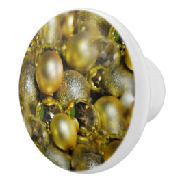 Pomo De Cerámica Navidades de oro Baubles