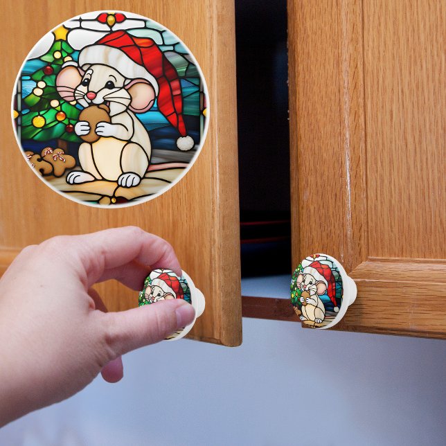 Pomo De Cerámica Navidades De Vidrio Manchado Faux Cebolla Del Rató (Subido por el creador)