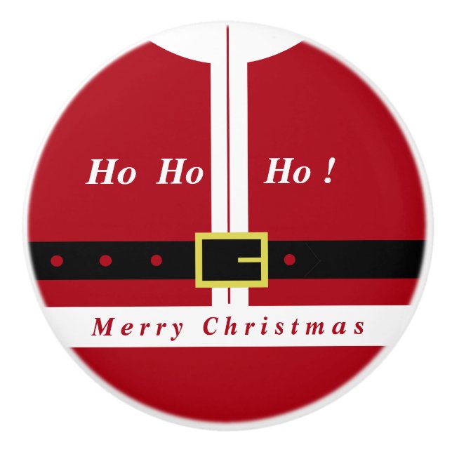 Pomo De Cerámica Navidades divertidos de Santa Claus Bolonia de Cer (Anverso)