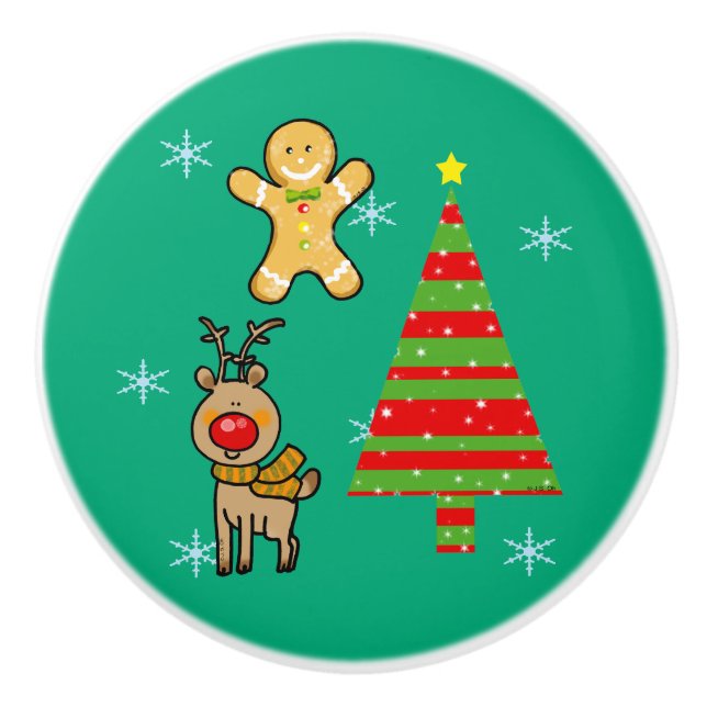 Pomo De Cerámica navidades festivos (Anverso)