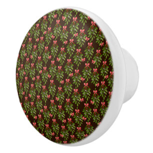 Pomo De Cerámica Navidades Hollies - Perilla de Cerámica