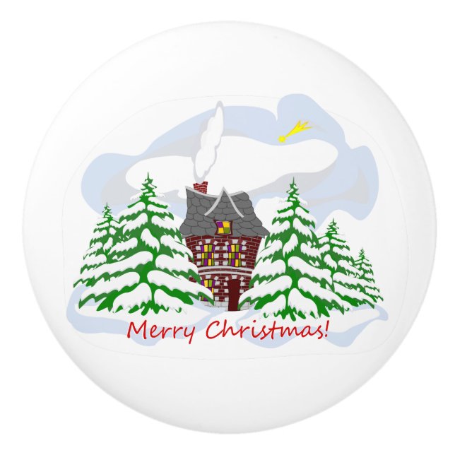 Pomo De Cerámica Navidades llegando a casa de familia (Anverso)