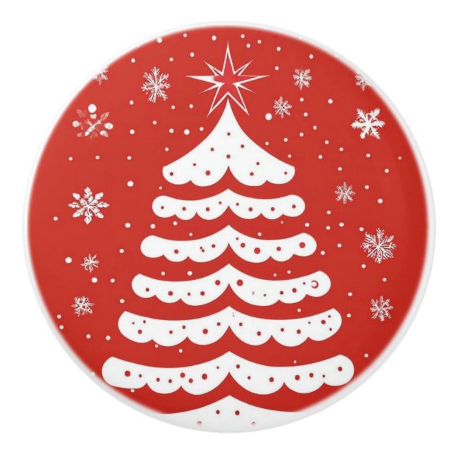 Pomo De Cerámica Navidades modernos (Anverso)