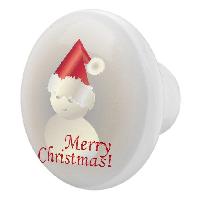 Pomo De Cerámica Navidades Snowman (Derecha)