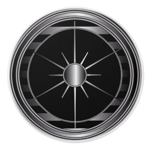 Pomo De Cerámica Negro y ajuste de la estrella de la plata