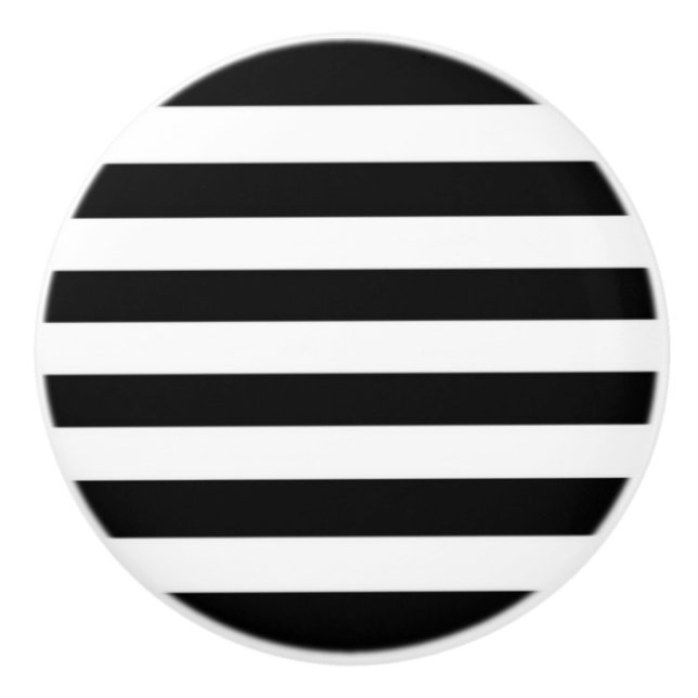 Pomo De Cerámica negro y blanco (Anverso)
